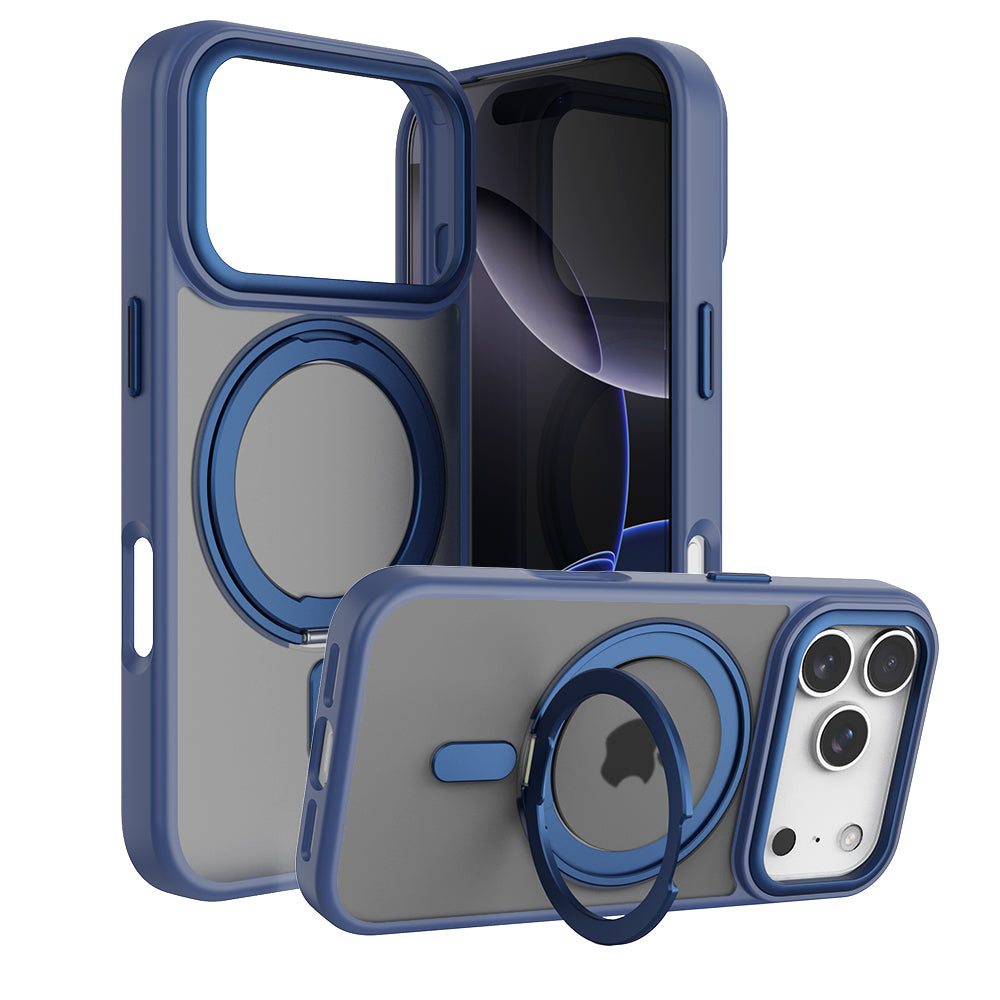 Quad iPhone 17 Pro Max Qmag Kick Stand Blue Case