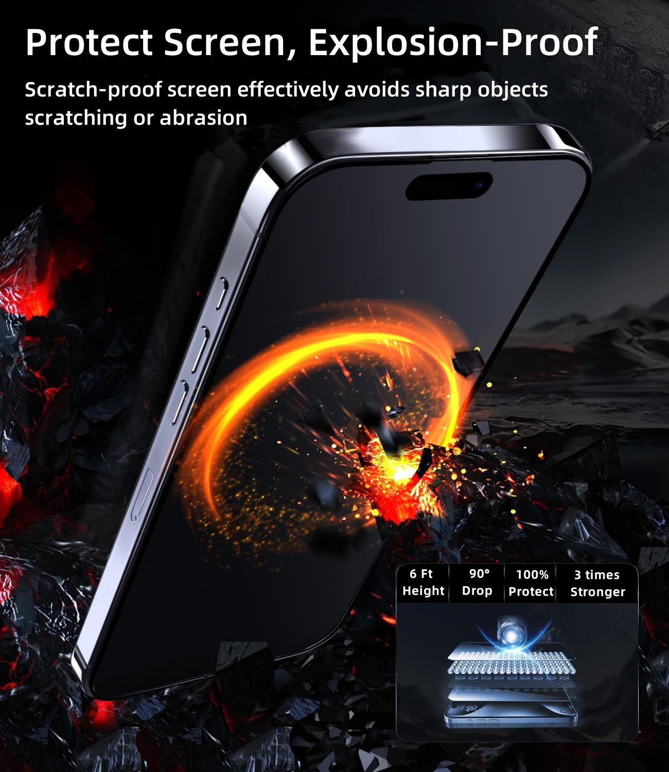 Quad iPhone 16 Pro Privacy Glass