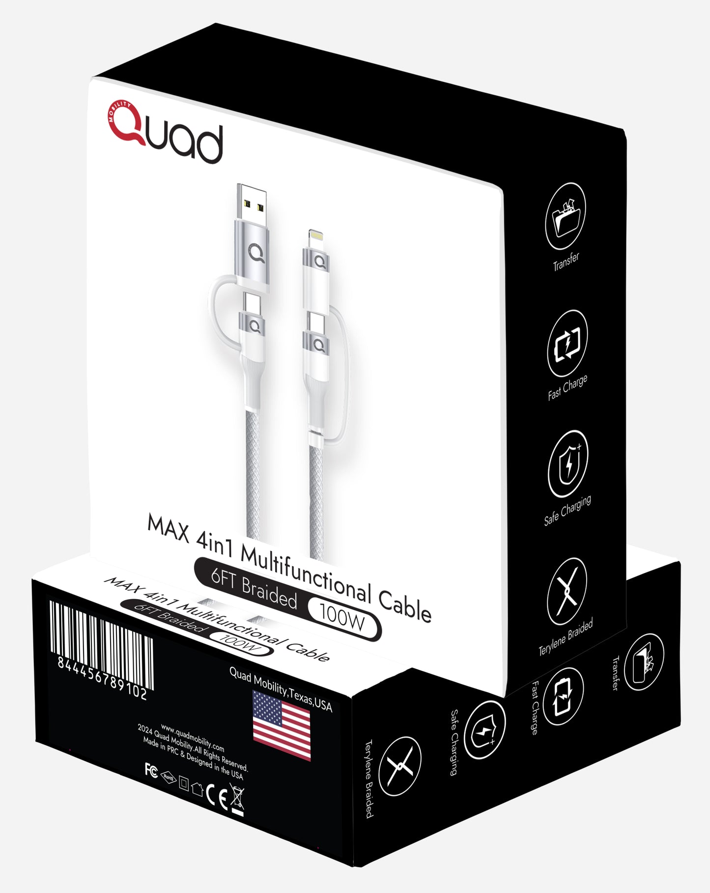 Quad Cable Max 100w 4-1 6ft