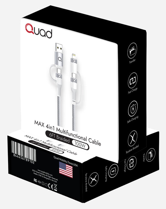 Quad Cable Max 100w 4-1 6ft