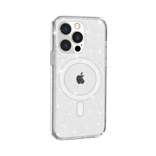 Quad Iphone 14 Plus Qmag Glitter case Clear..